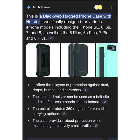 Blackweb Rugged IPhone Case with Holster Black - Picture 10 of 10